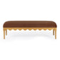 Oodle 56.5" Performance Vegan Mohair Bench - Bronze / Natural Ash - Image 3