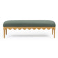 Oodle 56.5" Performance Vegan Mohair Bench - Green / Natural Ash - Image 3