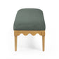 Oodle 56.5" Performance Vegan Mohair Bench - Green / Natural Ash - Image 4