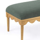 Oodle 56.5" Performance Vegan Mohair Bench - Green / Natural Ash - Image 5