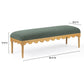 Oodle 56.5" Performance Vegan Mohair Bench - Green / Natural Ash - Image 6