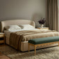 Oodle 56.5" Performance Vegan Mohair Bench - Green / Natural Ash - Image 2