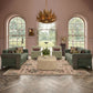 Pippa Taupe Performance Vegan Mohair Accent Stool - Image 2