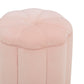 Fleur Textured Performance Velvet Storage Ottoman - Pink - Image 4