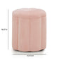 Fleur Textured Performance Velvet Storage Ottoman - Pink - Image 6