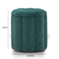 Fleur Textured Performance Velvet Storage Ottoman - Peacock - Image 6