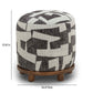 Bisou Performance Jacquard Ottoman - Black - Image 4