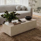 Romy 47" Rectangular Coffee Table - Cream Travertine - Image 2