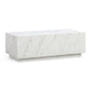 Romy 47" Rectangular Coffee Table - White Marble - Image 3