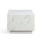 Romy 47" Rectangular Coffee Table - White Marble - Image 4