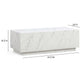 Romy 47" Rectangular Coffee Table - White Marble - Image 6