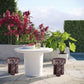 Delta Concrete Indoor/Outdoor Round Side Table - Red Levanto - Image 2