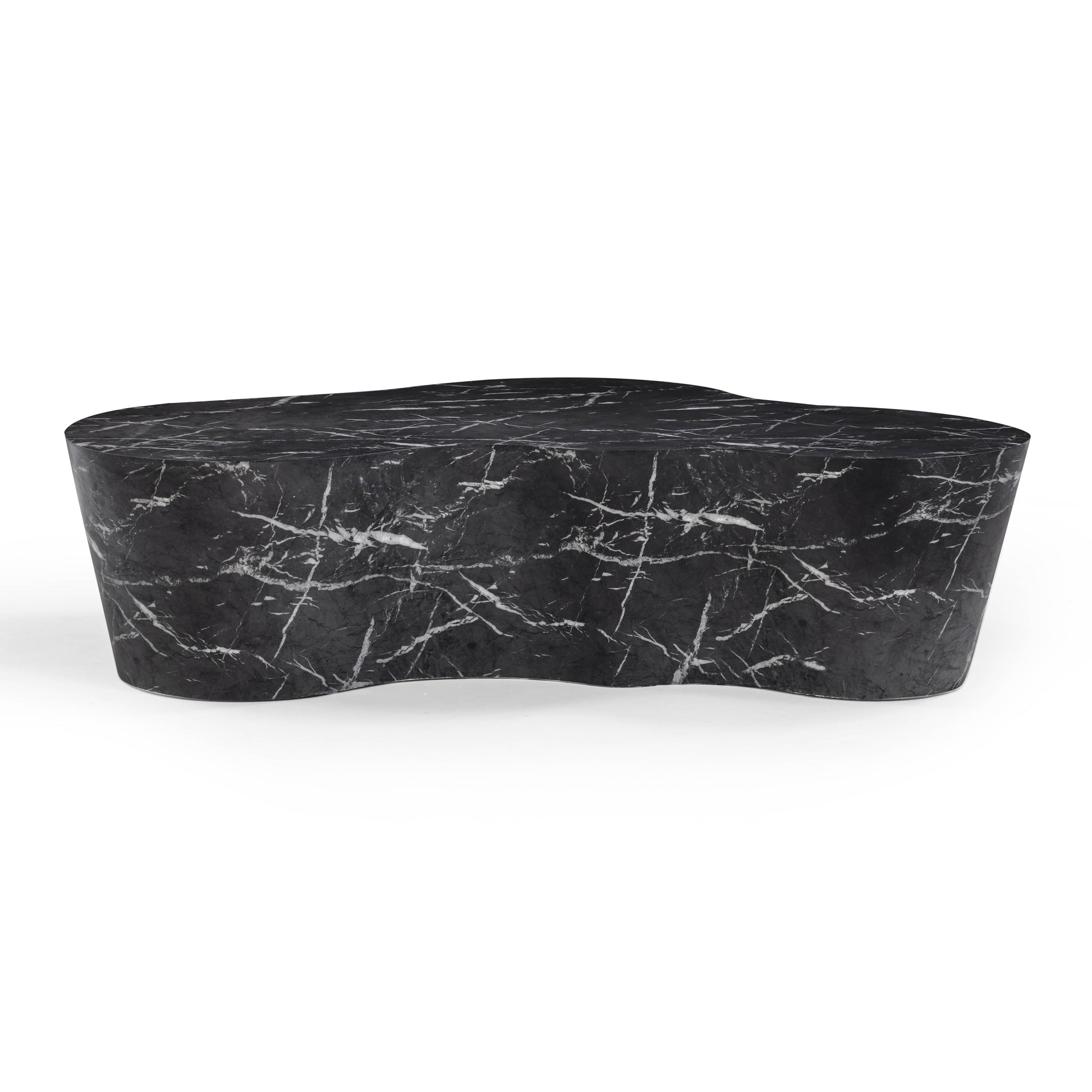 Slab 59" Concrete Indoor/Outdoor Coffee Table - Black Marble - Image 4
