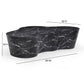 Slab 59" Concrete Indoor/Outdoor Coffee Table - Black Marble - Image 9