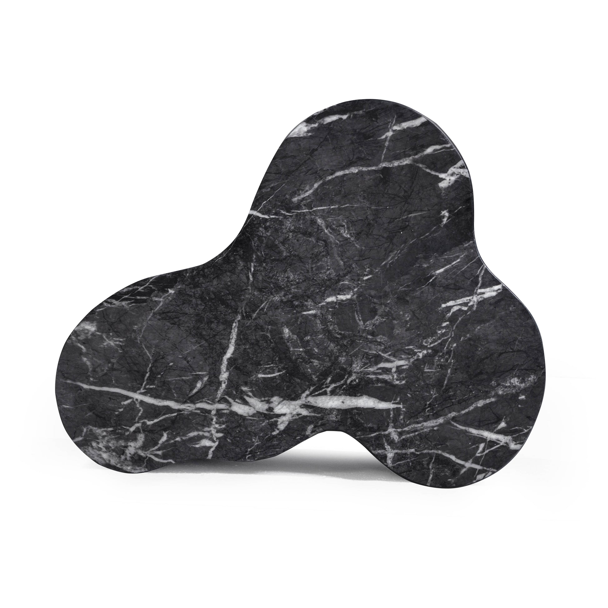 Slab Concrete Indoor/Outdoor Side Table (18"-22") - Black Marble / Tall - Image 5