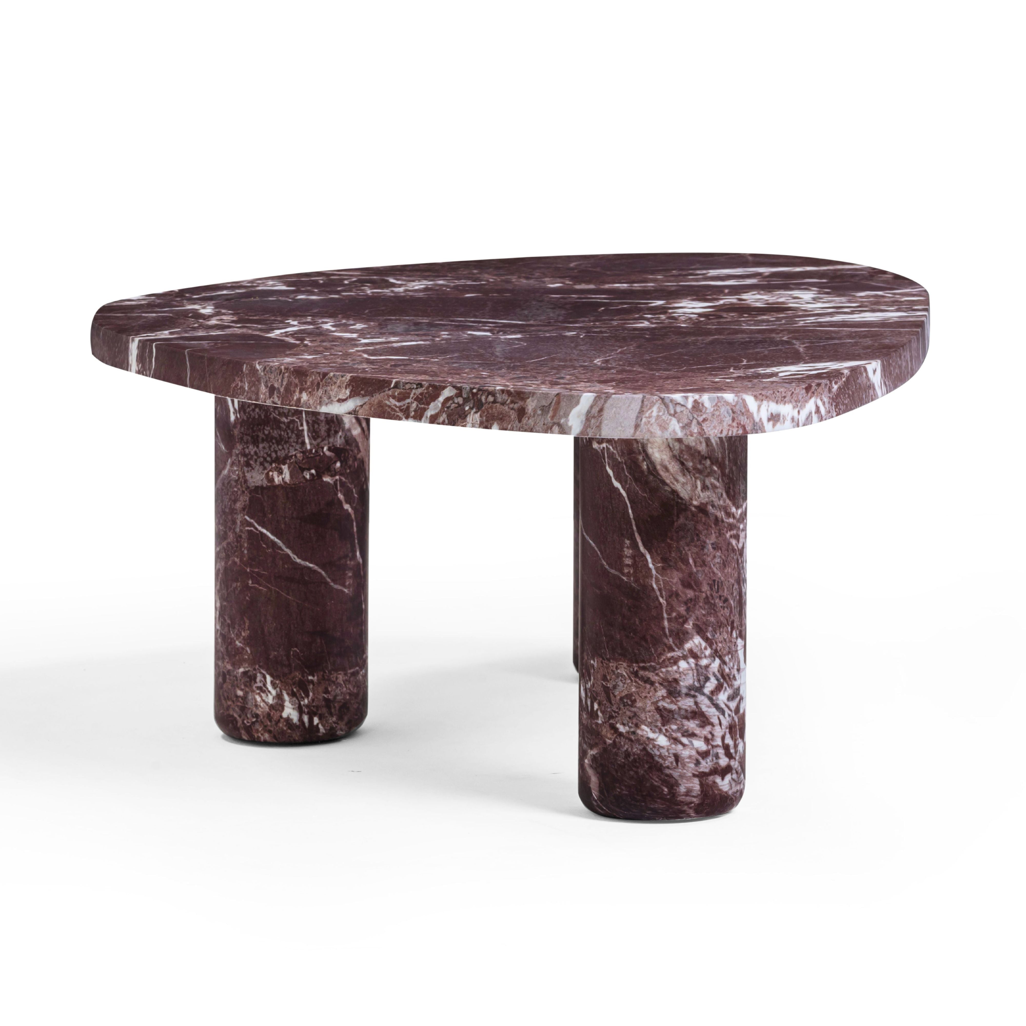 Libby Faux Red Levanto Marble Indoor/Outdoor Coffee Table (36