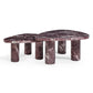 Libby 2-Piece Faux Red Levanto Marble Indoor/Outdoor Nesting Coffee Table Set - Image 1
