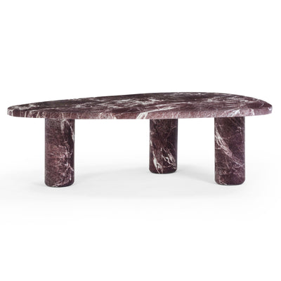 Libby Faux Red Levanto Marble Indoor/Outdoor Coffee Table (36"-48") - Image 1