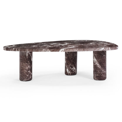 Libby Faux Red Levanto Marble Indoor/Outdoor Coffee Table (36"-48") - 48" - Image 1