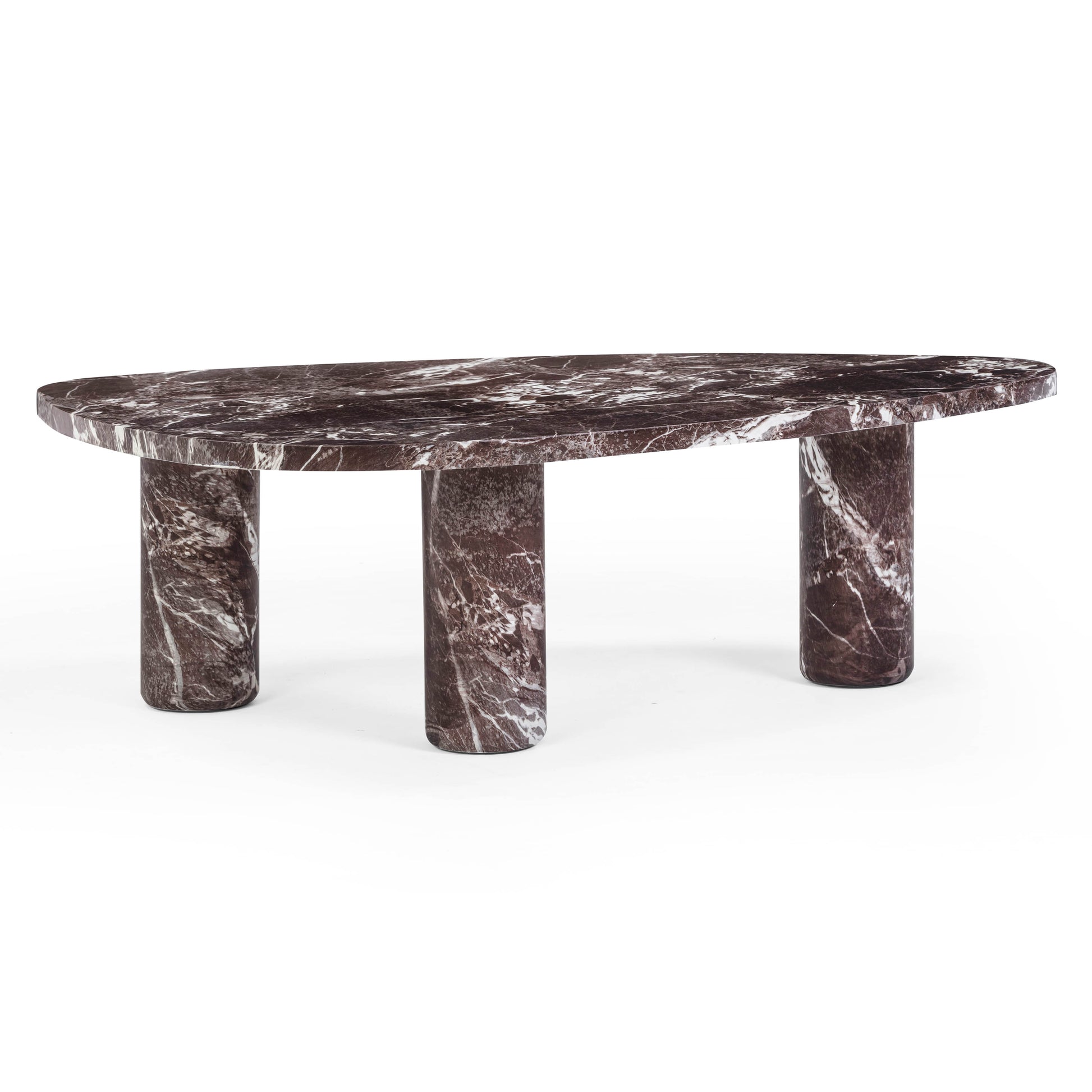 Libby Faux Red Levanto Marble Indoor/Outdoor Coffee Table (36"-48") - 48" - Image 4