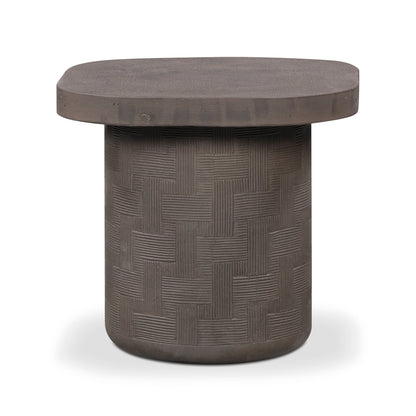 Suraya Indoor/Outdoor Concrete Side Table - Dark Umber - Image 1