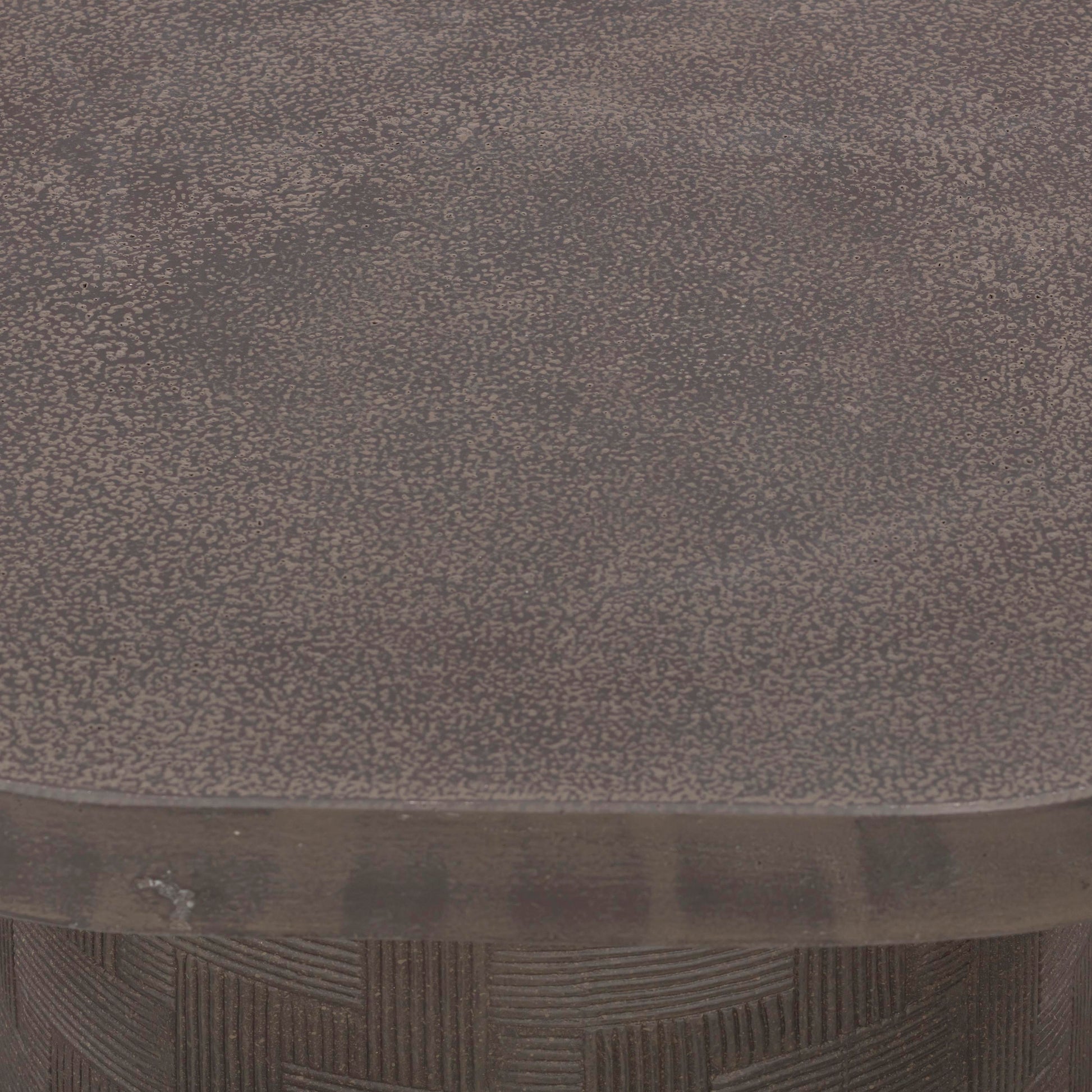 Suraya Indoor/Outdoor Concrete Side Table - Dark Umber - Image 5