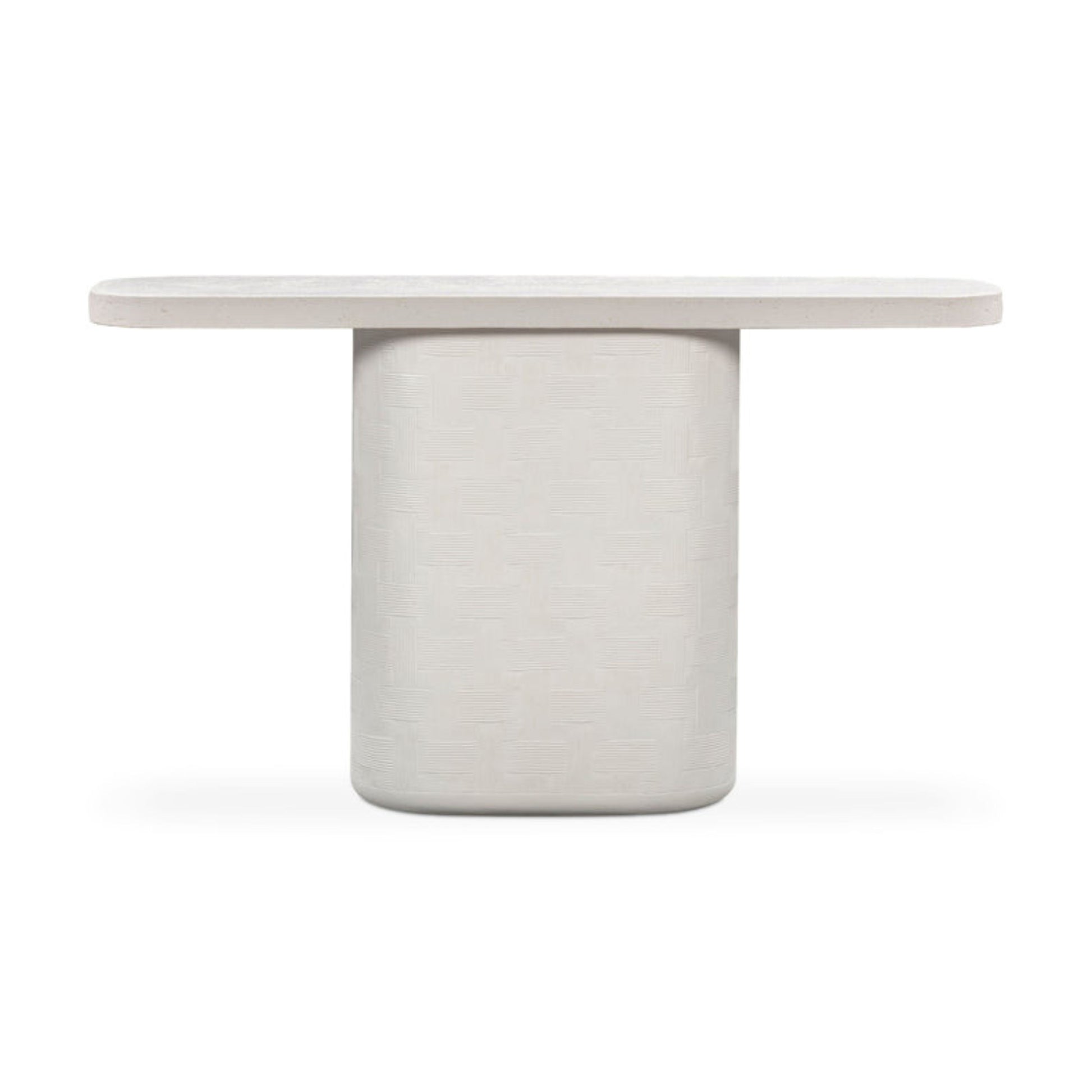 Suraya 55" Indoor/Outdoor Concrete Console Table - Ivory - Image 1