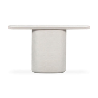 Suraya 55" Indoor/Outdoor Concrete Console Table - Ivory - Image 1