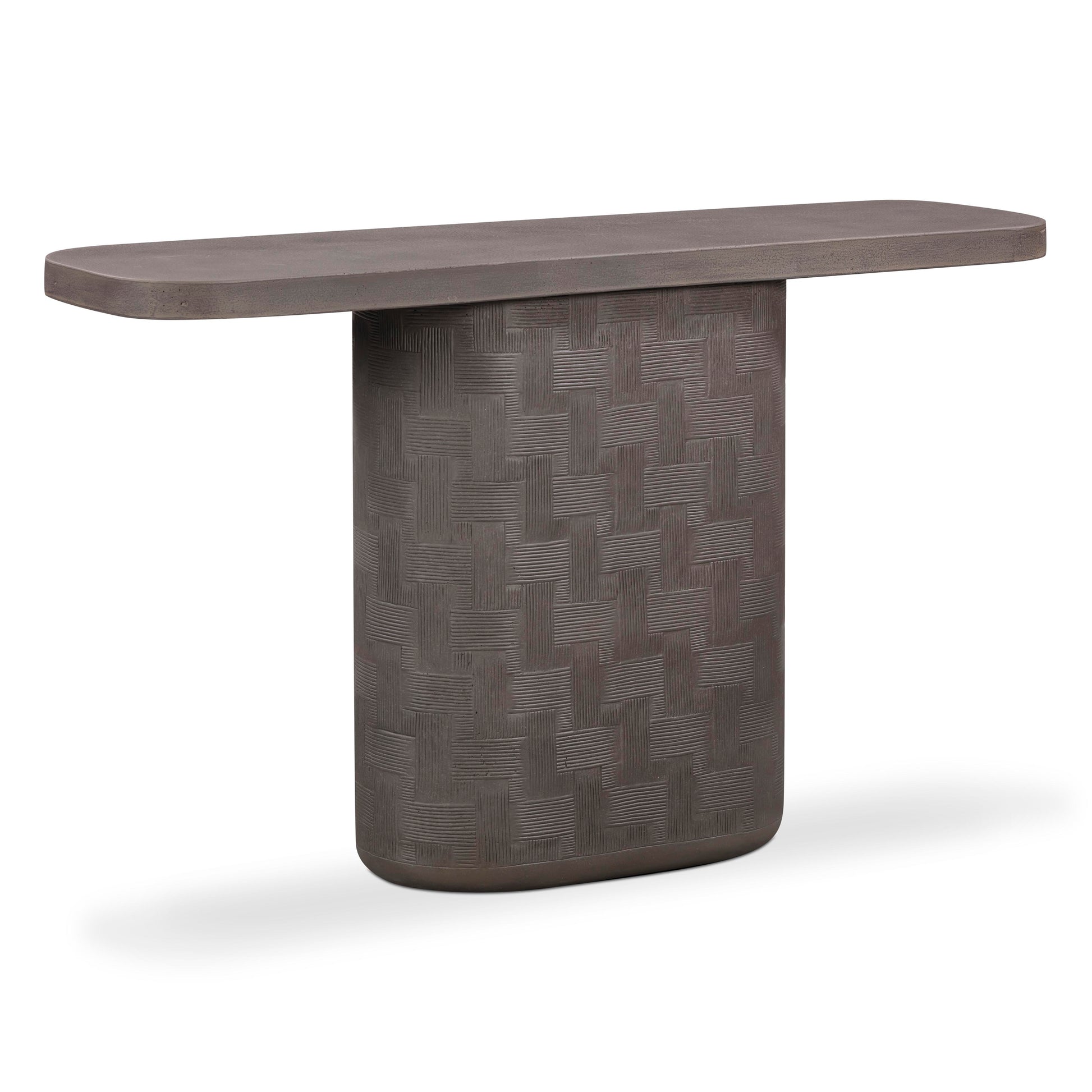 Suraya 55" Indoor/Outdoor Concrete Console Table - Dark Umber - Image 3