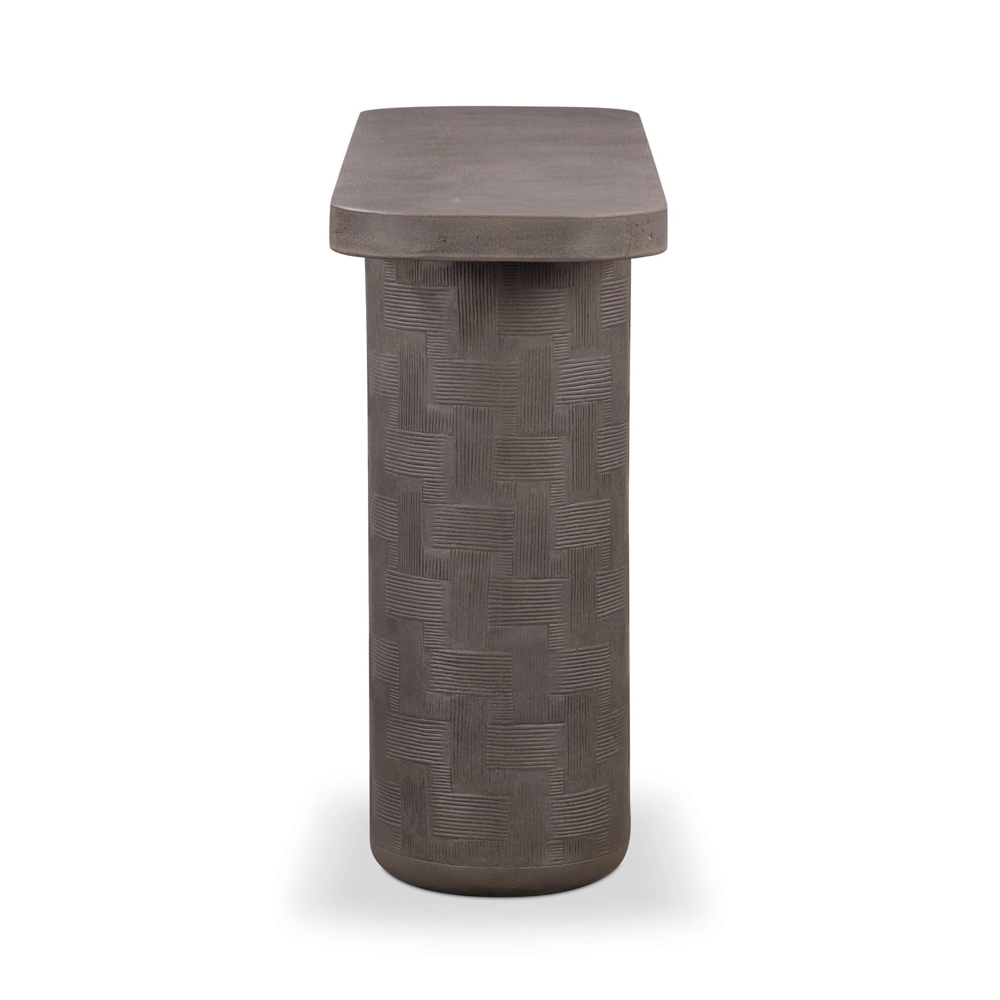 Suraya 55" Indoor/Outdoor Concrete Console Table - Dark Umber - Image 4