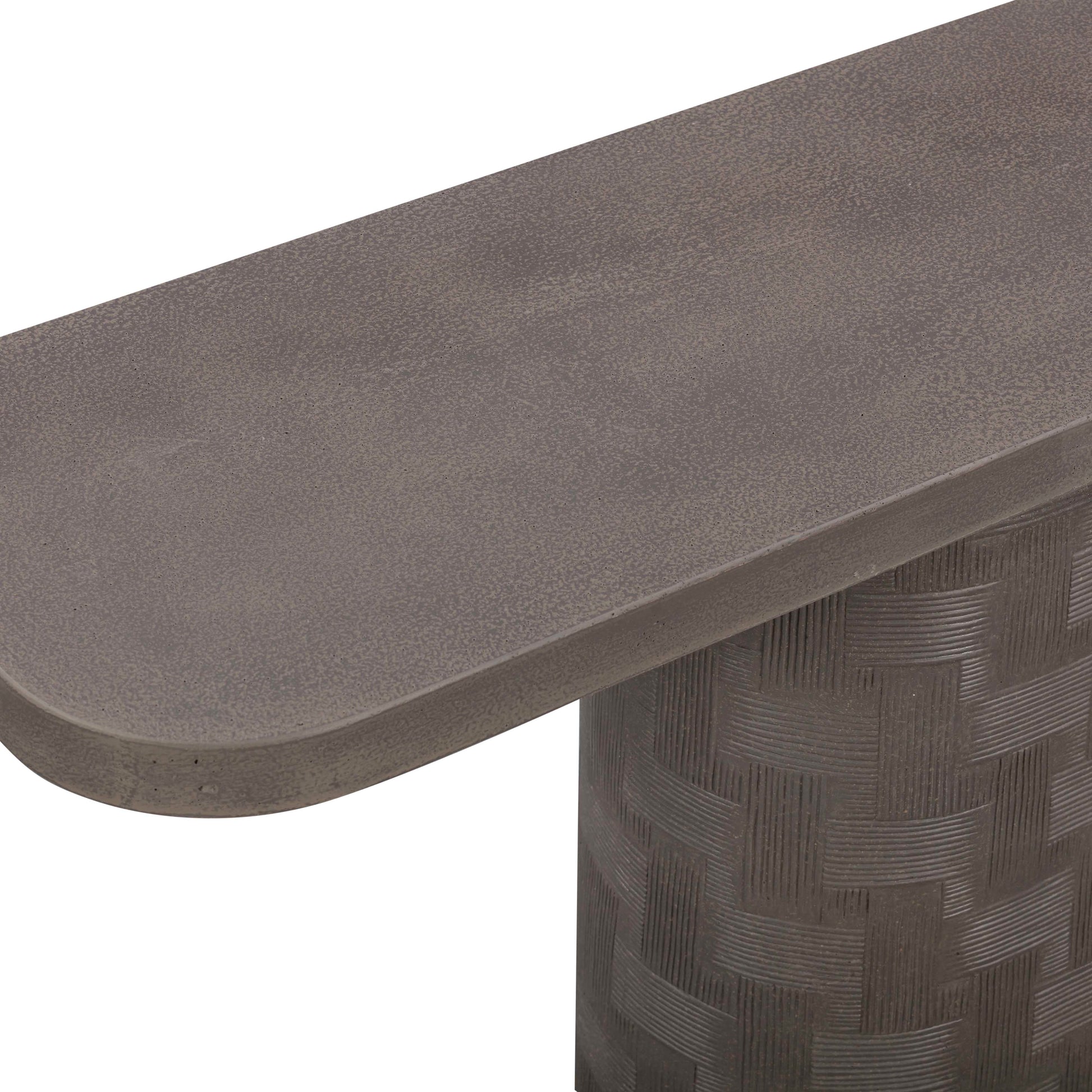 Suraya 55" Indoor/Outdoor Concrete Console Table - Dark Umber - Image 7