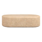 Suraya 55" Indoor/Outdoor Concrete Rounded Coffee Table - Faux Travertine - Image 3
