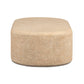 Suraya 55" Indoor/Outdoor Concrete Rounded Coffee Table - Faux Travertine - Image 4