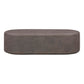 Suraya 55" Indoor/Outdoor Concrete Rounded Coffee Table - Dark Umber - Image 3