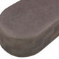 Suraya 55" Indoor/Outdoor Concrete Rounded Coffee Table - Dark Umber - Image 7