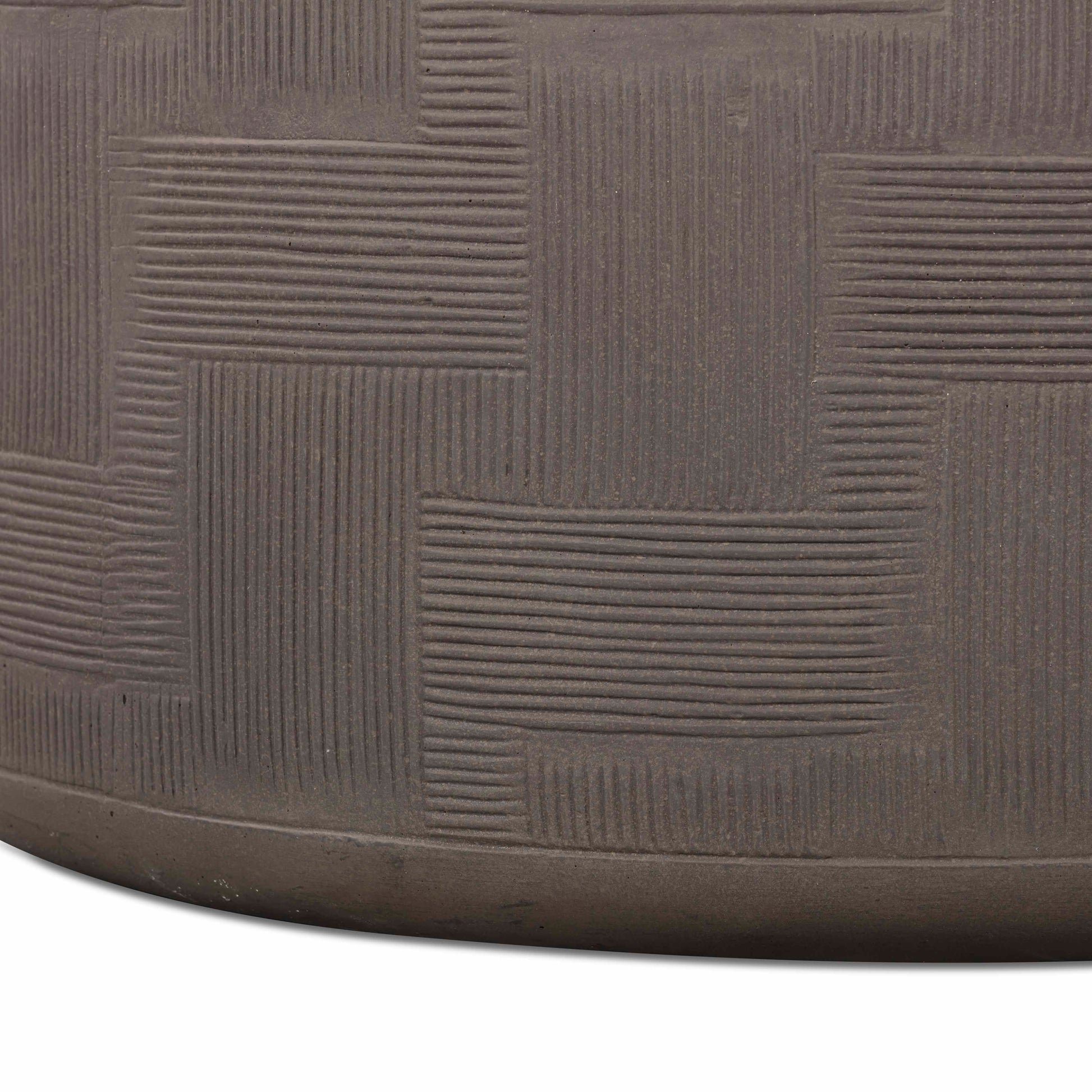 Suraya 55" Indoor/Outdoor Concrete Rounded Coffee Table - Dark Umber - Image 8