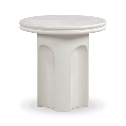 Cassandra Ivory Indoor/Outdoor Concrete Side Table - Default Title - Image 2
