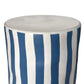 Tempest Indoor/Outdoor Ceramic Table in Stripes - Blue Stripes - Image 3