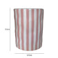 Tempest Indoor/Outdoor Ceramic Table in Stripes - Pink Stripes - Image 4