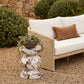 Pia Red Faux Marble Indoor/Outdoor Concrete Side Table - Image 2