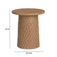 Hessa Indoor/Outdoor Concrete Chiseled Side Table - Terracotta - Image 7