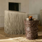 Ayon Faux Red Levanto Marble Indoor/Outdoor Concrete Side Table - Image 2