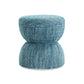 Tomlin Ruched Performance Fabric Game Ottoman - Teal - Image 3