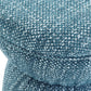 Tomlin Ruched Performance Fabric Game Ottoman - Teal - Image 4