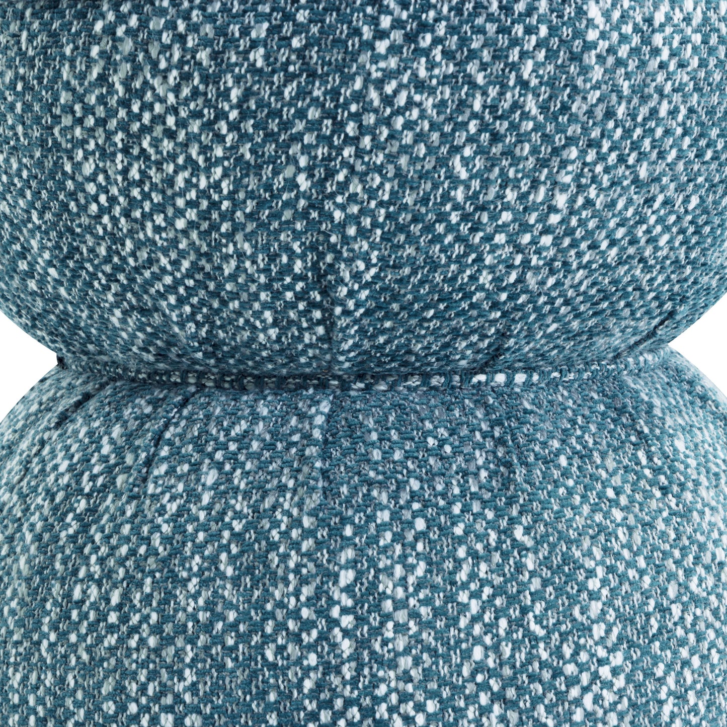 Tomlin Ruched Performance Fabric Game Ottoman - Teal - Image 5