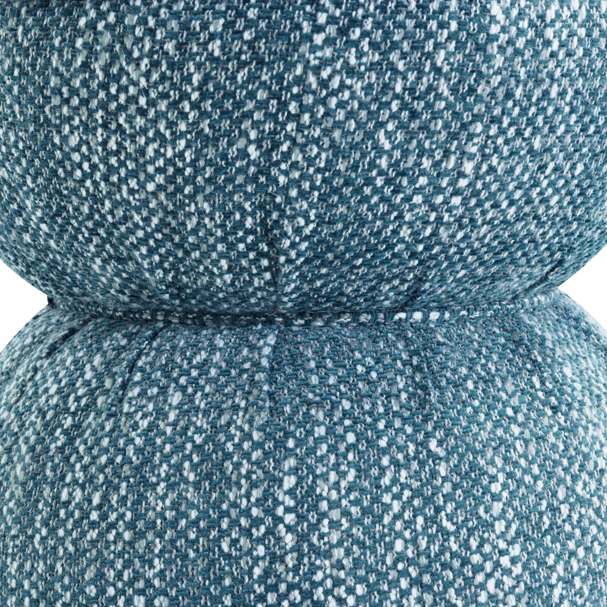 Tomlin Ruched Performance Fabric Game Ottoman - Teal - Image 5