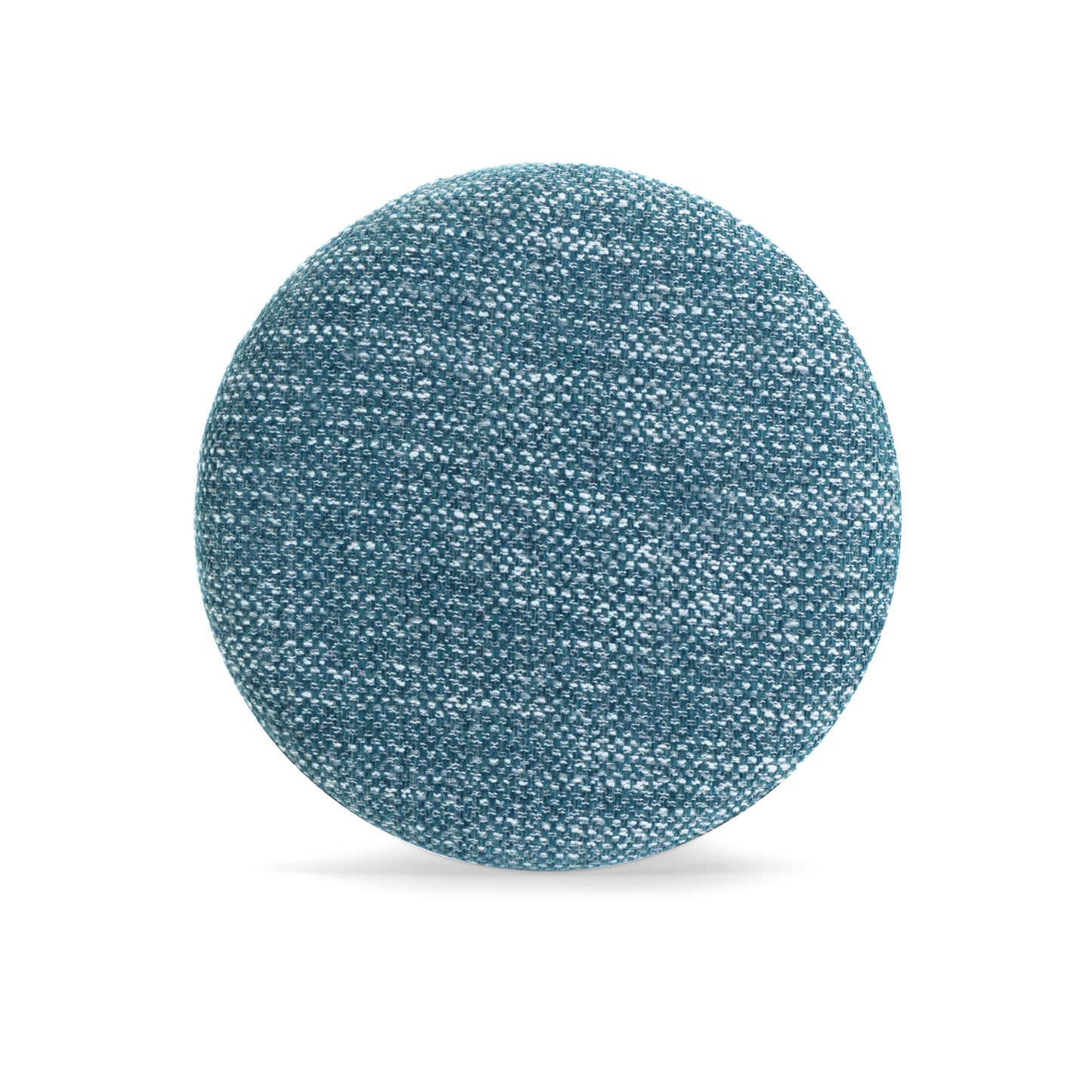 Tomlin Ruched Performance Fabric Game Ottoman - Teal - Image 6