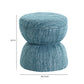 Tomlin Ruched Performance Fabric Game Ottoman - Teal - Image 7