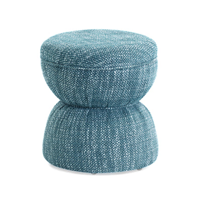 Tomlin Ruched Performance Fabric Game Ottoman - Image 1