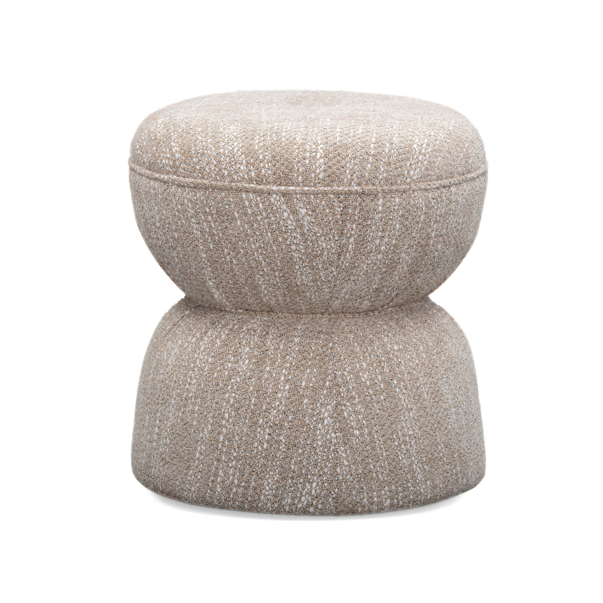 Tomlin Ruched Performance Fabric Game Ottoman - Beige - Image 5